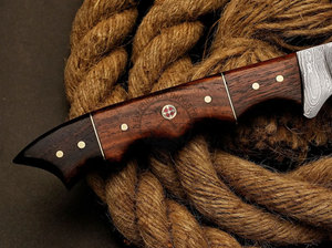 Cuchillo de filetear hecho a mano de acero de Damasco con hoja flexible de 8 pulgadas, mango de madera ambidiestro, herramienta de cocina personalizada para chef - Product Image 4