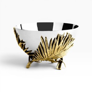 Luxury Design Silver <b>Chocolate</b> Bowl with Gold Leaf Artwork Base Customizable <b>Chocolate</b> Bowls Custom Sizes Color Available Here - Product Image 1