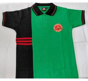 Camisetas con cuello en V de satén 100% algodón, con logo personalizado impreso, formales, antiarrugas, de corte holgado, para niños. - Product Image 2