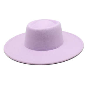 Fashion Polyester Fedora Hat for <b>Women</b> Men Classic Character Casual <b>Flat</b> Wide Brim Jazz <b>Cap</b> - Product Image 5