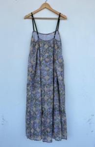 Vestido Maxi de Algodón con Estampado Floral Beige para Mujer, Sin Mangas, Ropa de Verano, Traje de Playa para Vacaciones, Vestido para Damas, Venta al por Mayor y Fabricante - Product Image 4