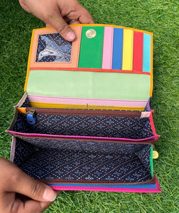 Sac à main élégant recyclé en cuir imprimé animal pochette unique multicolore pour femmes sac à main Offre Spéciale beaux portefeuilles en cuir recyclé - Product Image 6