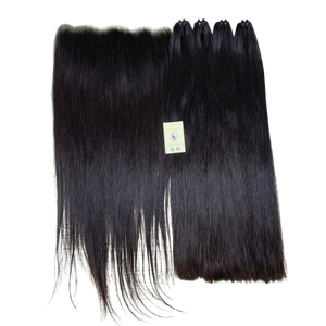 Extensions de cheveux naturels lisses en gros, mèches de cheveux de haute qualité, dentelle suisse brute 13x6 HD, cheveux humains du Vietnam - Product Image 1