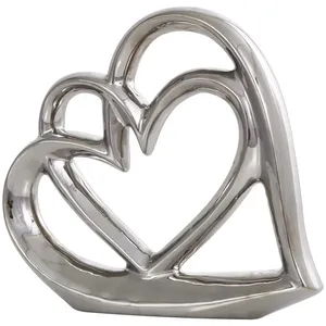 Escultura Religiosa de Aluminio Plateado de Diseño de Lujo, Pieza Decorativa Artística para Interiores de Hotel, Moderna y Pulida de Alta Calidad - Product Image 4
