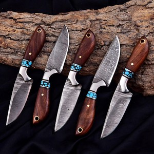 Couteau de chasse professionnel de haute qualité avec manche en bois, en acier inoxydable, pour le camping et la chasse - Product Image 3