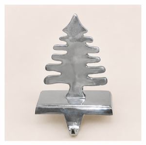 Premium Polished Aluminum Christmas Tree <b>Stocking</b> <b>Holder</b> For Mantel Heavy Duty Metal Pine Tree <b>Stocking</b> Hanger With Weighted - Product Image 3