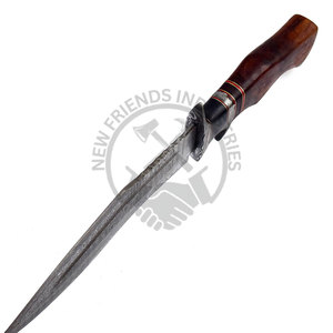 Nueva Edición Cuchillo Bowie de Acero de Damasco de 11 Pulgadas Personalizable, Cuchillo de Caza Ranger con Mango de Madera, Cuchillo de Supervivencia de Hoja Fija Coleccionable - Product Image 4