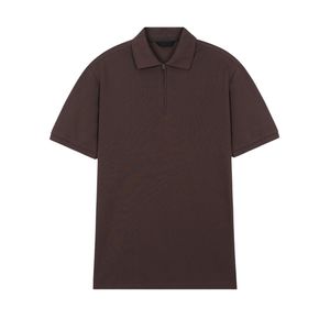 Camisa Formal para Hombre con Logotipo Personalizado, Cuello con Cremallera, 100% Algodón Jersey, Manga Corta, Tallas Grandes, OEM ODM - Product Image 5