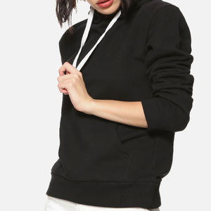 Sudadera con capucha de algodón de lujo, extragrande, con logo personalizado, hombros caídos, informal, para mujer - Product Image 1