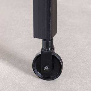 Mesa de comedor rectangular Vandana Amber Flow con ruedas en madera reciclada y acero (200x100 cm) Nika - Product Image 6