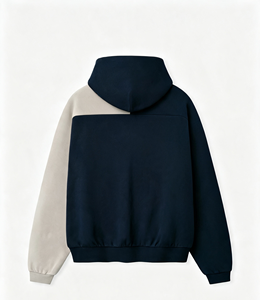 <b>Men</b> Color Block Raglan <b>Pullover</b> Hoodie Polyester/Cotton Fleece Breathable Regular Heavyweight Custom Logo ODM Streetwear - Product Image 3
