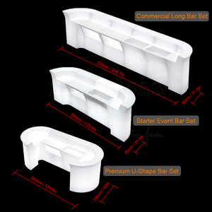 Barra de <span class=keywords><strong>Bar</strong></span> LED Modular Moderna con Fregadero, Barra de Cócteles Iluminada para Bodas, Eventos, Discotecas, Alquiler - Product Image 5