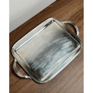 Large Silver <b>Tray</b> With Handles Decorative Serving <b>Trays</b> Commercial Use Hotel Restaurant Supplies Fruits Cookie <b>Snacks</b> <b>Tray</b> 2026 - Product Image 4