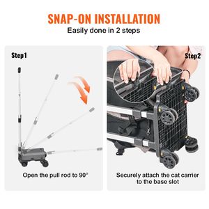 Grande Zaino Trasportino Morbido da 8 kg per Animali Domestici con Ruote Rimovibili, Trasportino da Viaggio XL per Gatti e Cani Compatibile con il Trasporto Aereo - Product Image 5