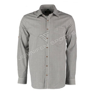 Chemise traditionnelle allemande en coton 100% de qualité supérieure pour hommes, style bavarois rouge Oktoberfest, séchage rapide - Product Image 1