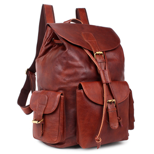 Minimalist <b>Leather</b> <b>Backpack</b> With Clean Design Spacious Storage Area Laptop Protection And Adjustable Shoulder Straps - Product Image 5