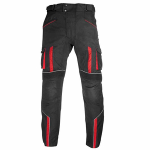 Pantalones de cuero para motocicleta de ajuste personalizado para hombre, tela elástica Cordura, a prueba de viento, transpirables, para invierno, carreras, seguridad, talla grande - Product Image 2