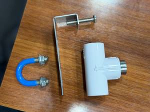 Hydroplus International - Juego de limpieza solar de alto rendimiento de 3 piezas con rociador de acero inoxidable SS304, abrazadera galvanizada y conector en T de PVC - Product Image 4