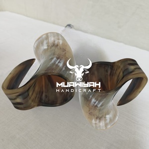 Mug en corne de bœuf de qualité supérieure, poli, écologique, sculpté à la main, nouveau design, cadeau d'affaires, personnalisé, bière, café, MUAWIYAH HANDICRAFT - Product Image 3