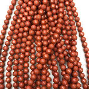 Cuentas redondas de jaspe rojo natural, hilo de cuentas de piedras preciosas para la fabricación de joyas y manualidades DIY - Product Image 2