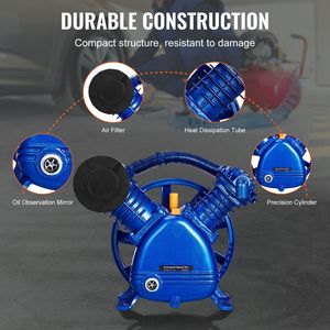 Compressore d'Aria a Doppio Cilindro Lubrificato a Olio 5.5HP 5.75CFM@90PSI, Testa Pompa a Pistone a Doppio Stadio Tipo V - Nuova Condizione - Product Image 5