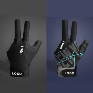 Gants de billard Bigwood Sports à 3 doigts, respirants, antidérapants, en PU, avec placement de logo personnalisable, pour billard, main gauche ou droite - Product Image 2