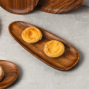 Service à vaisselle écologique, assiettes en bois, plat en bois massif de qualité supérieure - Product Image 4