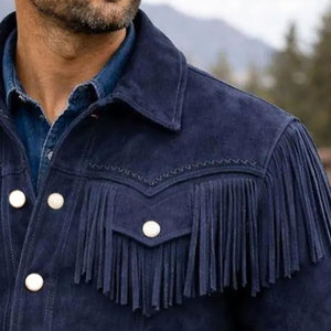 Fashionable Premium Quality Men's <b>Suede</b> <b>Jacket</b> Winter Collection Market Online Supply <b>Suede</b> Leather <b>Jacket</b> - Product Image 3