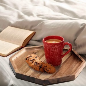 Bandeja Grande de Madera Maciza para Servir, Bandeja de Desayuno, Té, Café, Otomana, Plato para Exhibición de Alimentos para el Hogar y Hoteles - Product Image 6