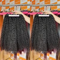 Mèches de cheveux bouclés birman, cheveux humains 100% vierges Remy à Double dessin, prix de gros