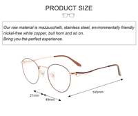 Gafas Ópticas Redondas Minimalistas de Semi-titanio Vintage, Ligeras, para Uso Diario, Suministro OEM ODM