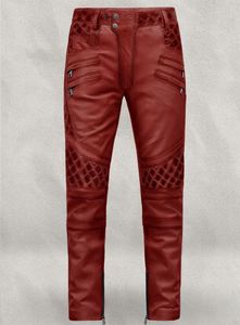 กางเกงหนังสีแดงไหม้สไตล์เอาท์โลว์ - Product Image 1