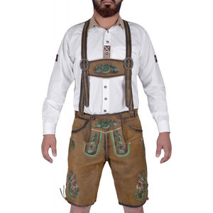 Lederhosen en cuir véritable de haute qualité, respirants, personnalisés, style bavarois traditionnel, pour hommes, pour l'Oktoberfest. - Product Image 1