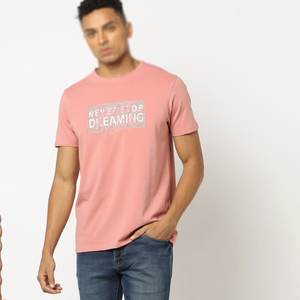 T-shirt uni noir pour homme, imprimé sur le devant, 100 % coton tricoté, taille personnalisable, respirant, manches courtes, vente en gros - Product Image 1