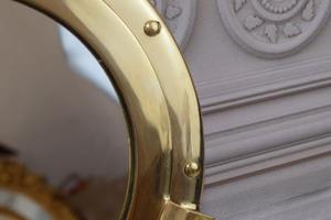 Miroir de hublot vintage en laiton massif de 12 pouces, finition polie - Product Image 5