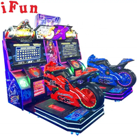 Ifun Park Voiture dynamique à jetons Conduite Moto électronique Ultimate Speed Racer Arcade Moto Racing Machine de jeu
