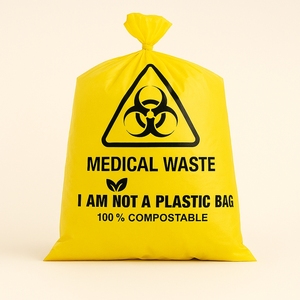 Bolsas Compostables y Biodegradables de PLA para Residuos Químicos y Médicos |   Bolsas de Eliminación de Residuos Peligrosos a Base de Plantas con Sellado Térmico para Hospitales y Laboratorios - Product Image 1