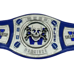 Cinturón de Campeonato Personalizable con Calavera de Guerrero, Cinturón de Lucha Azul Premium, Edición de Coleccionista - Product Image 5