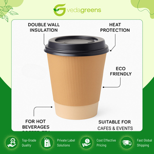 Offre Spéciale sur les Gobelets en Carton à Double Paroi Isolés Thermiquement pour Servir les Boissons Chaudes - Carton Vierge de Qualité Alimentaire avec Revêtement PE / PLA - Product Image 2