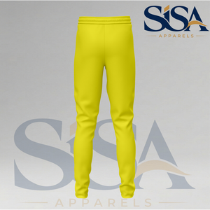 Custom Yellow Regular Fit <b>Elastic</b> <b>Waist</b> <b>Trouser</b> Pant Polyester Fleece Sportswear Quick Dry Sizes XS-3XL - Product Image 2