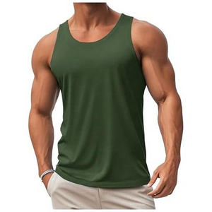 Premium <b>Combed</b> Cotton 190GSM Men Tank Top Soft Breathable Gym Training Sleeveless Shirt Summer Fitness Apparel - Product Image 2