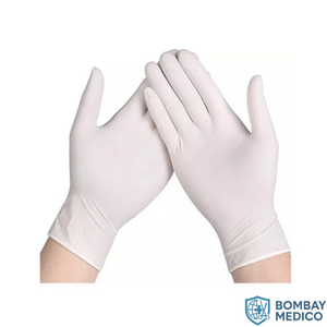 Gants d'examen en latex BOMBAY MEDICO, sans poudre, réutilisables, pour usage chirurgical, diagnostic et injection, taille S - Product Image 1