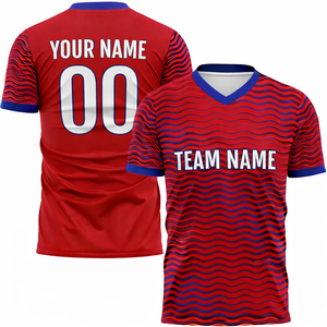Conjuntos de Camisetas de Fútbol Personalizables con Nombre de Equipo, Secado Rápido, 100% Poliéster, Tela de Malla Antibacteriana, Cuello Redondo, Unisex - Product Image 6