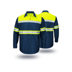 Hi Vis Reflective <b>Safety</b> Orange Reflective <b>Safety</b> Tape Men's Polo Shirts - Product Image 4