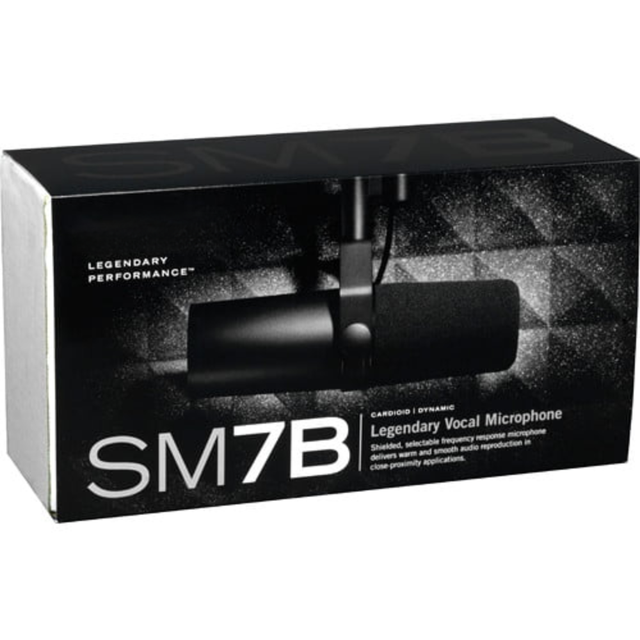SM7B Dynamic Studio Microphone Professional Broadcast Vocal Recording Mic Cardioid Podcast Streaming Voice Over Audio