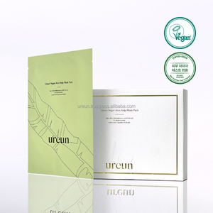 Masque en tissu nourrissant Ureun Vegan à l'aloe vera et aux algues, rafraîchissant et apaisant, format complet, pour tous types de peaux, réduit les rougeurs, favorise la régénération multicouche - Product Image 2