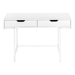 Scrivania Moderna Contemporanea da 48 Pollici per Ufficio e Casa con Cassetti in Metallo Bianco e Laminato - Product Image 6