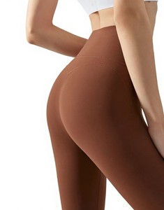 Leggings de sport et de fitness taille haute en coton 100% tricoté, respirant, écoresponsable et durable - Product Image 5