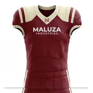 Conjunto de Uniforme de Fútbol Americano Sublimado Personalizado, Tela de Grado Profesional, Jersey de Manga Corta y Pantalones de Alta Calidad al por Mayor - Product Image 3