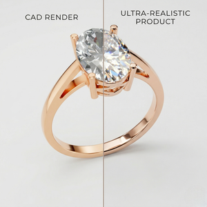 Anillo de Compromiso y Boda con Diamante Cultivado en Laboratorio Certificado por IGI de 3 Ct, Corte Ovalado, VS, Oro de 9K, Chapado en Rodio, Regalo para Mujer - Product Image 5